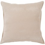 Surya Copacetic Light Beige Pillow Shell With Down Insert 20"H X 20"W