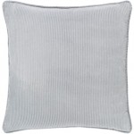 Surya Corduroy Light Gray Pillow Shell With Polyester Insert 18"H X 18"W