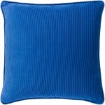 Surya Corduroy Dark Blue Pillow Shell With Down Insert 18"H X 18"W