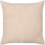 Surya Corduroy Quarters Pillow Shell With Polyester Insert 18"H X 18"W