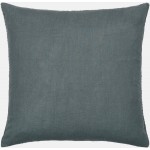 Surya Corduroy Quarters Charcoal Pillow Shell With Down Insert 22"H X 22"W