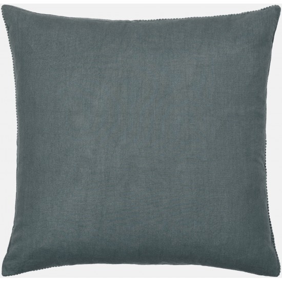 Surya Corduroy Quarters Charcoal Pillow Shell With Down Insert 22"H X 22"W
