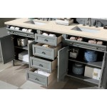 Brittany 72" Urban Gray Double Vanity w/ 3 CM Eternal Marfil Quartz Top