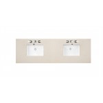 Brittany 72" Urban Gray Double Vanity w/ 3 CM Eternal Marfil Quartz Top