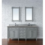 Brittany 72" Urban Gray Double Vanity w/ 3 CM Grey Expo Quartz Top