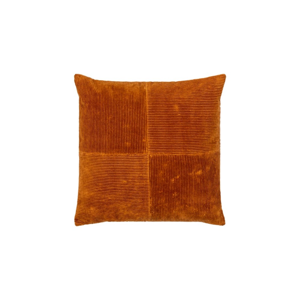 Surya Corduroy Quarters Brick Red Pillow Shell With Polyester Insert 18"H X 18"W Surya Corduroy Quarters Brick Red Pillow Shell With Polyester Insert 18"H X 18"W