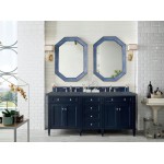 Brittany 72" Victory Blue Double Vanity w/ 3 CM Charcoal Soapstone Quartz Top