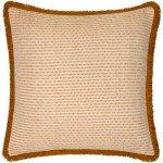 Surya Cotton Fringe Ctf-001 Pillow Shell With Polyester Insert 20"H X 20"W