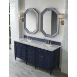 Brittany 72" Victory Blue Double Vanity w/ 3 CM Eternal Serena Quartz Top
