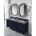 Brittany 72" Victory Blue Double Vanity w/ 3 CM Grey Expo Quartz Top