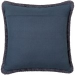 Surya Cotton Fringe Ctf-002 Pillow Shell With Down Insert 18"H X 18"W