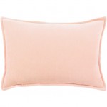 Surya Cotton Velvet Peach Pillow Shell With Down Insert 13"H X 19"W