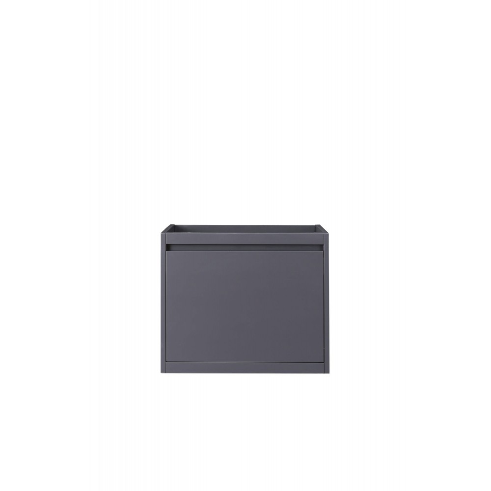 Milan 23.6" Single Vanity Cabinet, Modern Grey Glossy Milan 23.6" Single Vanity Cabinet, Modern Grey Glossy