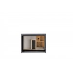 Milan 23.6" Single Vanity Cabinet, Modern Grey Glossy