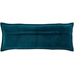 Surya Cotton Velvet Deep Teal Pillow Shell With Down Insert 12"H X 30"W