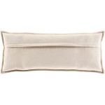 Surya Cotton Velvet Light Beige Pillow Shell With Down Insert 12"H X 30"W