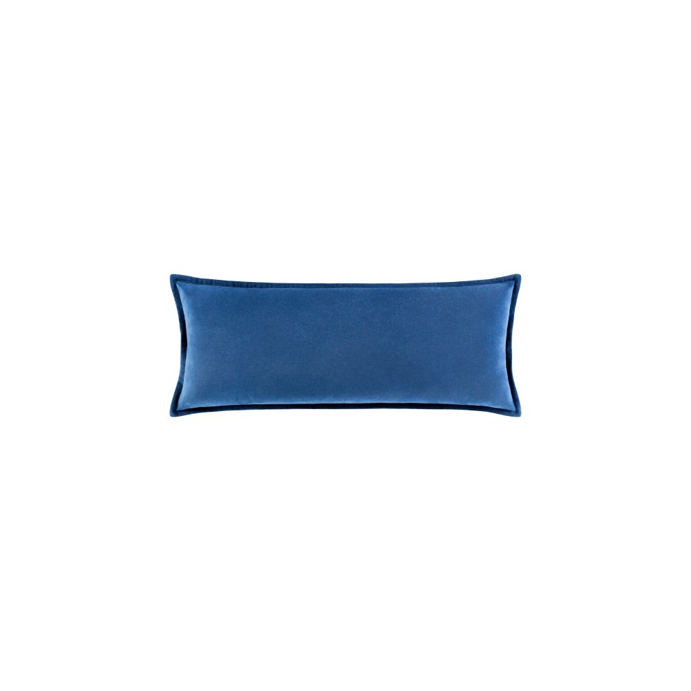 Surya Cotton Velvet Navy Pillow Shell With Down Insert 12"H X 30"W Surya Cotton Velvet Navy Pillow Shell With Down Insert 12"H X 30"W