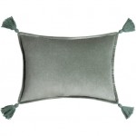 Surya Cotton Velvet Sage Pillow Shell With Down Insert 13"H X 19"W
