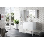 Milan 31.5" Single Vanity Glossy White Glossy White w/Glossy White Composite Top