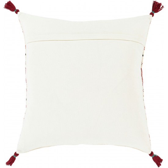 Surya Dashing Ivory Pillow Shell With Polyester Insert 20"H X 20"W