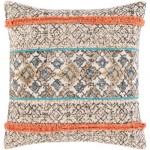 Surya Dayna Beige Pillow Shell With Down Insert 18"H X 18"W