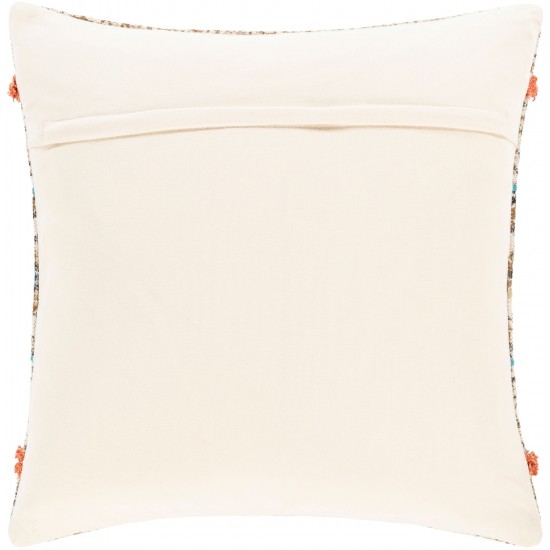 Surya Dayna Beige Pillow Shell With Down Insert 18"H X 18"W