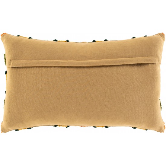 Surya Declan Olive Pillow Shell With Down Insert 12"H X 20"W