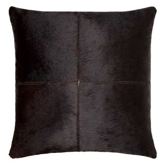 Surya Dexter Black Pillow Shell With Down Insert 20"H X 20"W