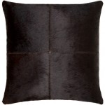 Surya Dexter Black Pillow Shell With Polyester Insert 20"H X 20"W