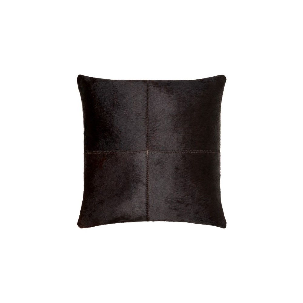 Surya Dexter Black Pillow Shell With Polyester Insert 20"H X 20"W