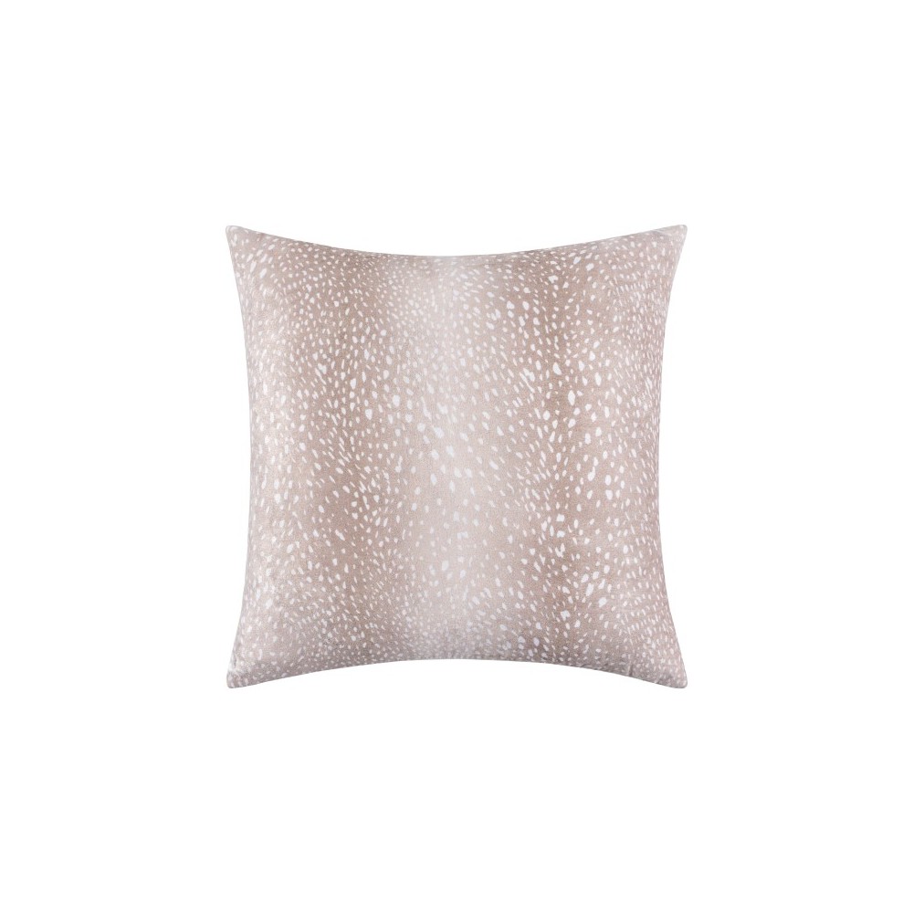Surya Doe Tan Pillow Shell With Down Insert 18"H X 18"W Surya Doe Tan Pillow Shell With Down Insert 18"H X 18"W