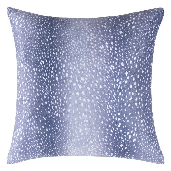 Surya Doe Blue Pillow Shell With Polyester Insert 18"H X 18"W