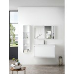 Milan 35.4" Single Vanity Cabinet, Glossy White w/Glossy White Composite Top