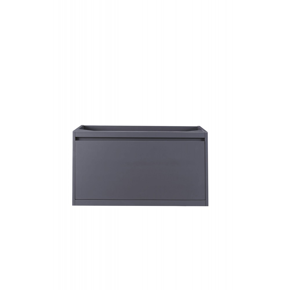 Milan 35.4" Single Vanity Cabinet, Modern Grey Glossy Milan 35.4" Single Vanity Cabinet, Modern Grey Glossy