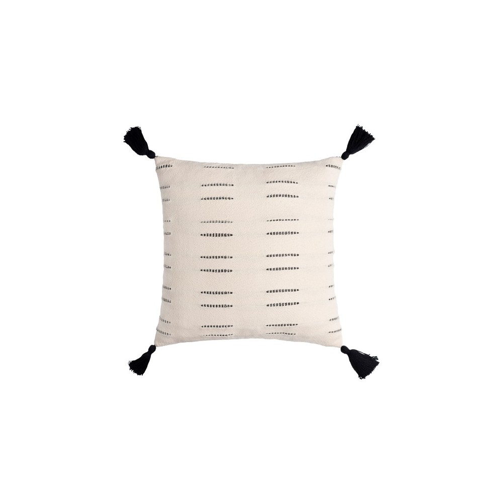 Surya Eden Light Beige Pillow Shell With Polyester Insert 18"H X 18"W Surya Eden Light Beige Pillow Shell With Polyester Insert 18"H X 18"W