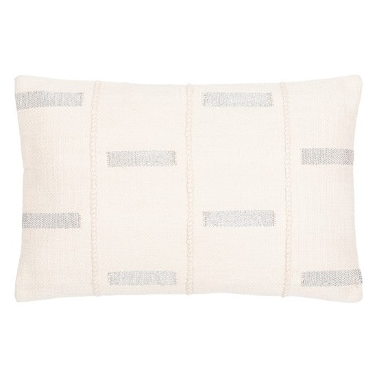 Surya Ekon Cream Pillow Shell With Down Insert 14"H X 22"W