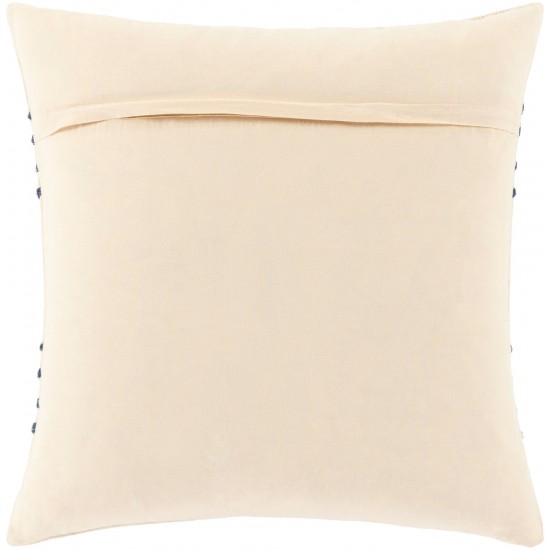 Surya Emilio Light Beige Pillow Shell With Down Insert 18"H X 18"W