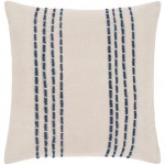 Surya Emilio Light Beige Pillow Shell With Down Insert 20"H X 20"W