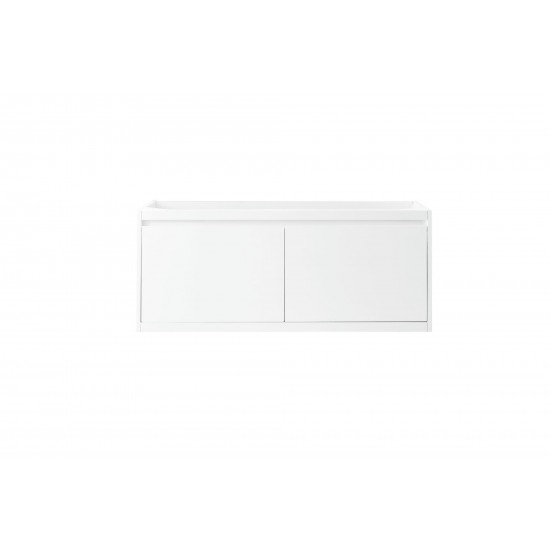 Milan 47.3" Single Vanity Cabinet, Glossy White