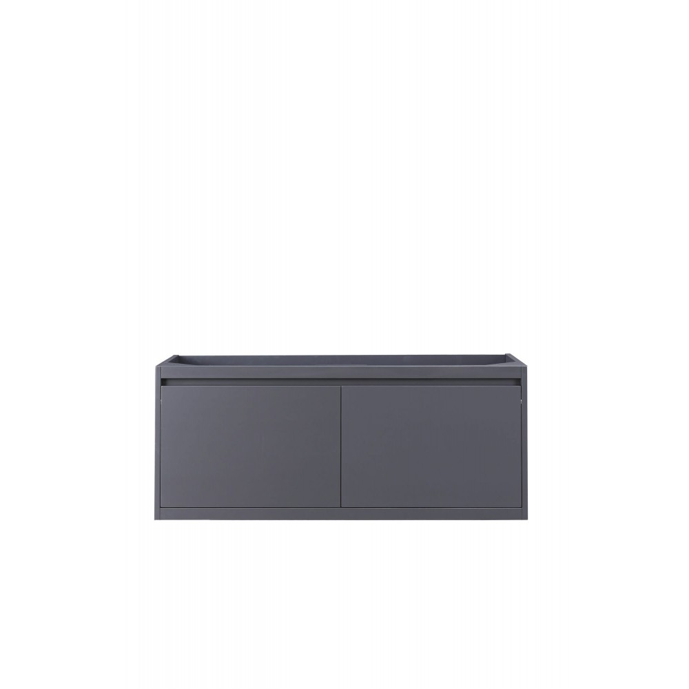 Milan 47.3" Single Vanity Cabinet, Modern Grey Glossy Milan 47.3" Single Vanity Cabinet, Modern Grey Glossy