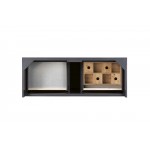 Milan 47.3" Single Vanity Cabinet, Modern Grey Glossy