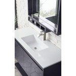 Milan 47.3" Single Vanity Modern Grey Glossy Nickel w/Glossy White Composite Top