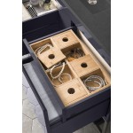 Milan 47.3" Single Vanity, Modern Grey Glossy w/Charcoal Black Composite Top