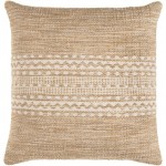 Surya Ethan Light Beige Pillow Shell With Down Insert 20"H X 20"W