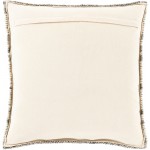 Surya Faroe Beige Pillow Shell With Polyester Insert 14"H X 22"W