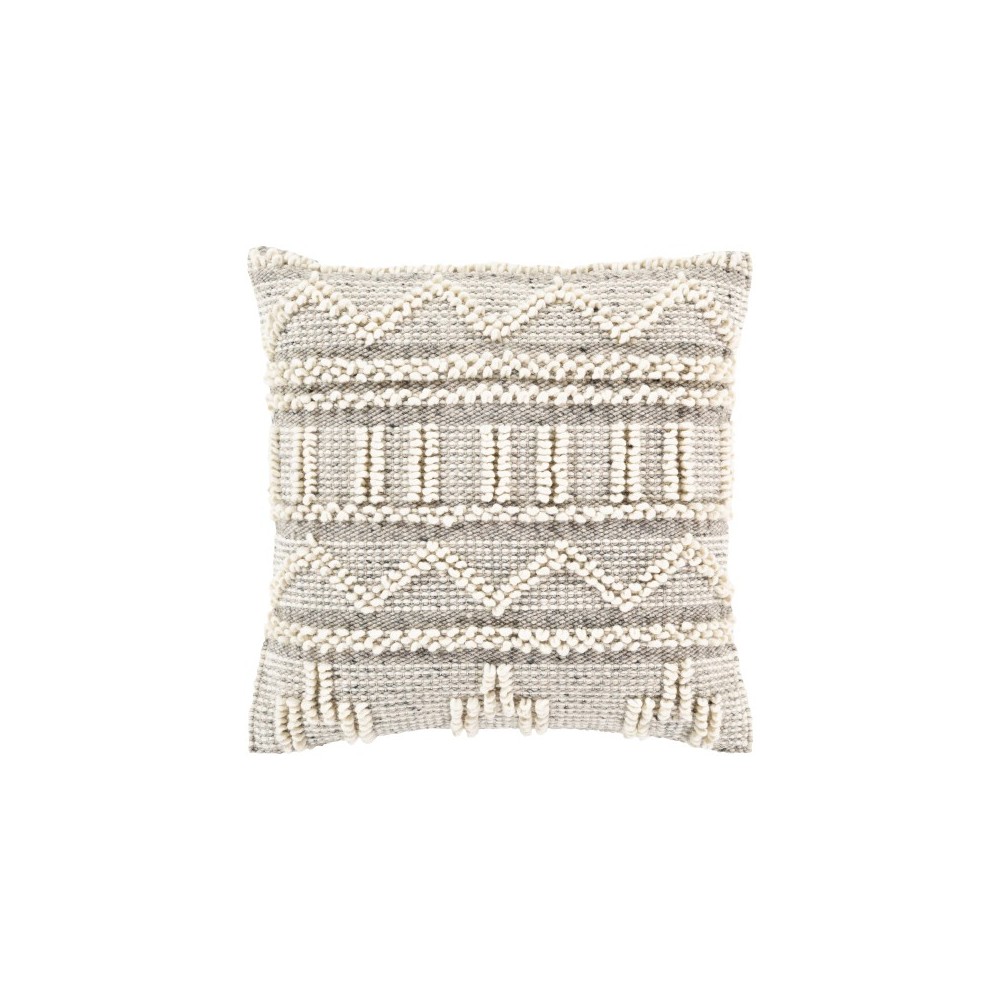 Surya Faroe Pillow Shell With Polyester Insert 18"H X 18"W Beige Surya Faroe Pillow Shell With Polyester Insert 18"H X 18"W Beige