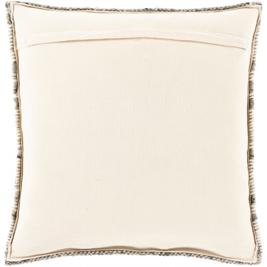 Surya Faroe Pillow Shell With Polyester Insert 18"H X 18"W Beige