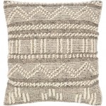 Surya Faroe Beige Pillow Shell With Down Insert 20"H X 20"W