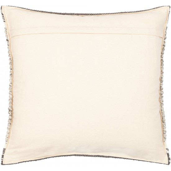 Surya Faroe Pillow Shell With Down Insert 18"H X 18"W - Light Beige