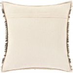 Surya Faroe Light Beige Pillow Shell With Polyester Insert 18"H X 18"W